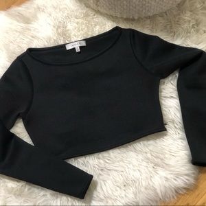 Milly Long Sleeve Crop Top Sz P